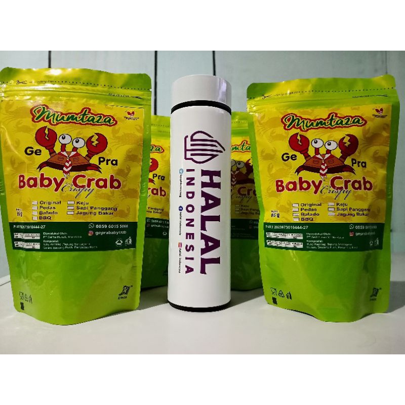 

baby crab crispy GePra beli 5 gratis ongkir+bonus 50 gr baby crab crispy