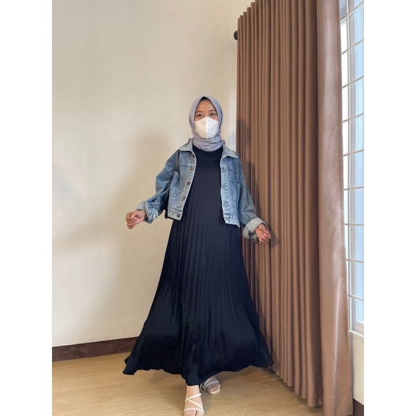 PLEATS DRESS Plisket dress mayung bahan hyget premium