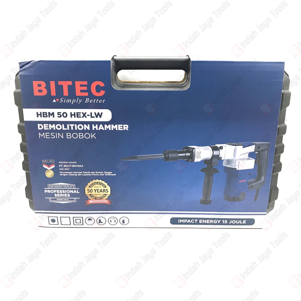 BITEC HBM 50 HEX Mesin Demolition Hammer / Bor Bobok Beton Tembok