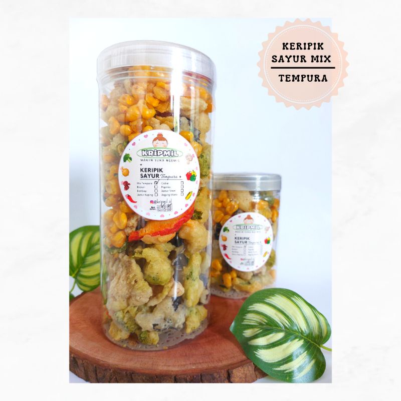 

KERIPIK SAYUR MIX TEMPURA volume toples 1300ml