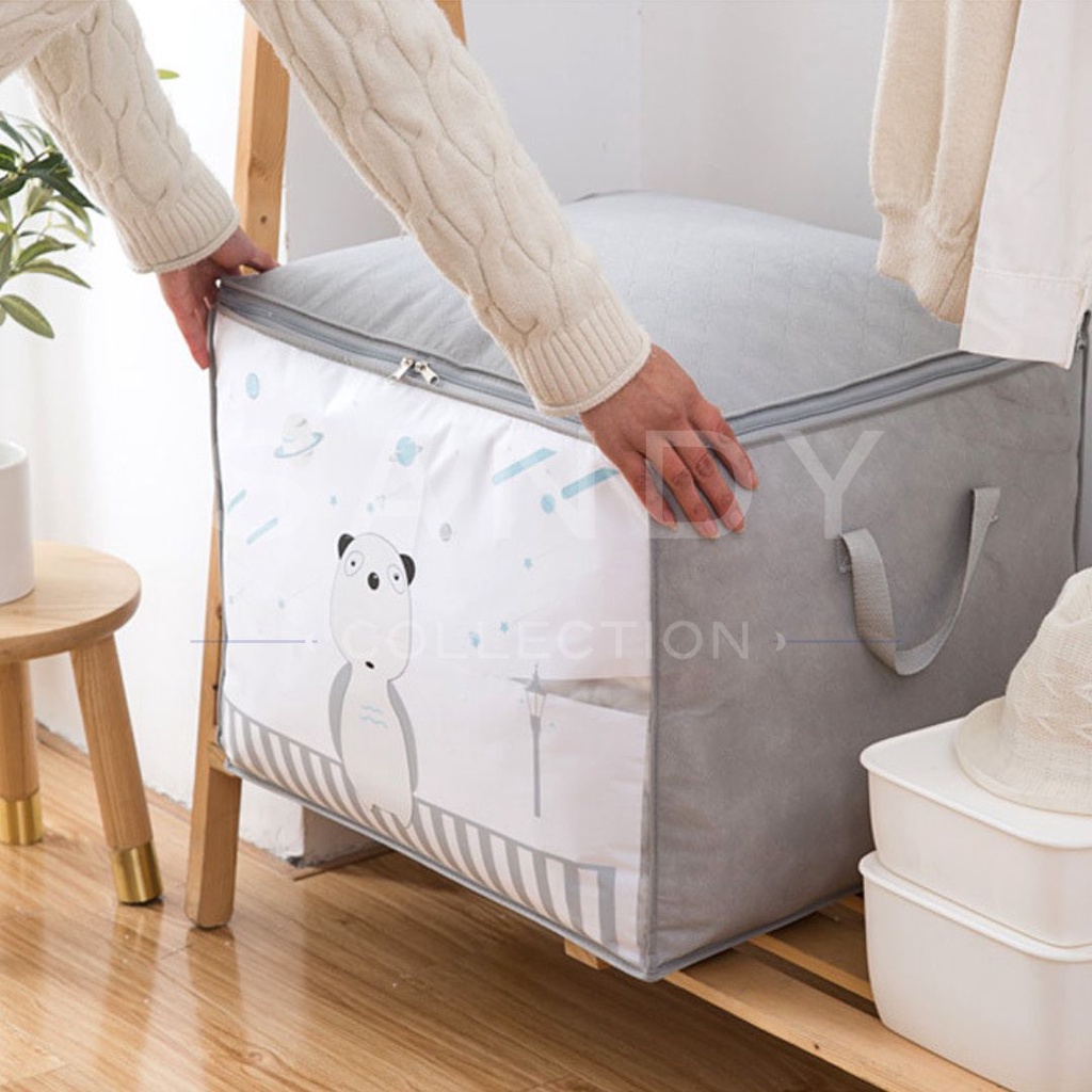 Kotak Penyimpanan Serbaguna Storage Box Selimut Bedcover Baju - Sandy Collection