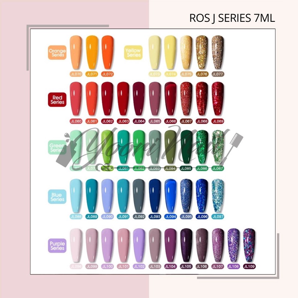 (GLITTER SERIES) Mini Rosalind J Series 7ml glitter series colorful series gel polish gel