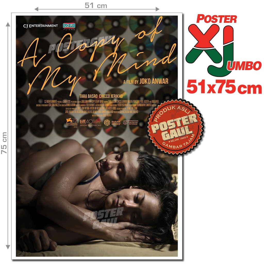 Poster XJumbo REPRODUKSI POSTER FILM : A COPY OF MY MIND #XJFJP101 - ukuran 51 x 75 cm