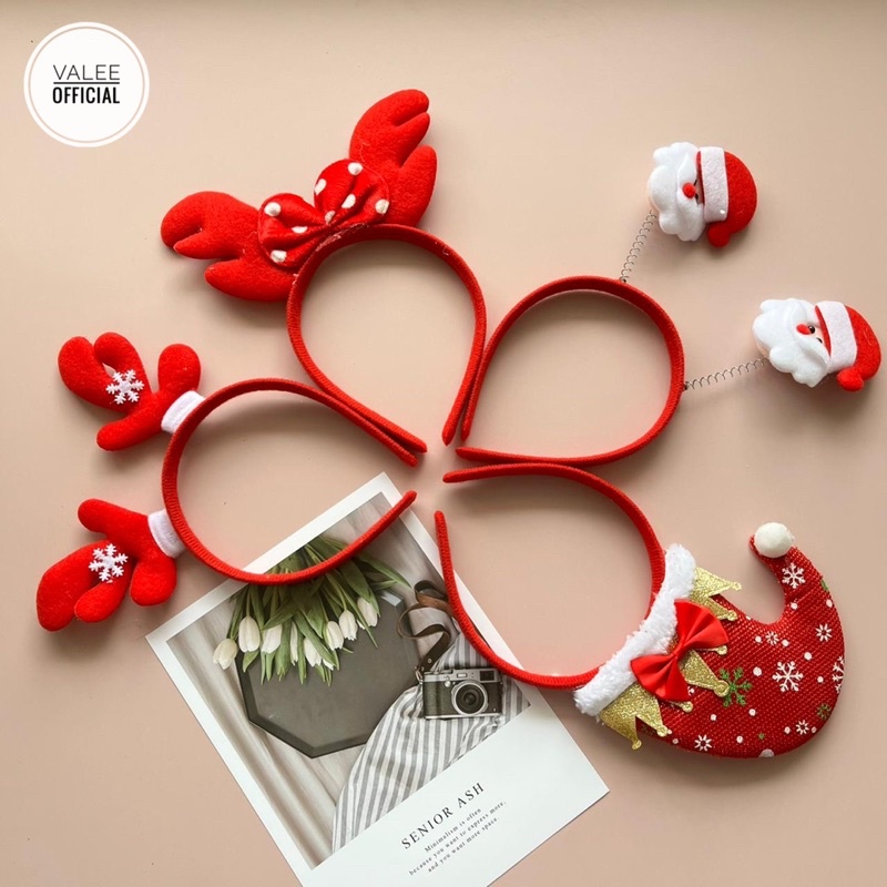 BANDO NATAL CHRISTMAS / DEKORASI AKSESORIS NATAL / BANDO NATAL MOTIF KARAKTER