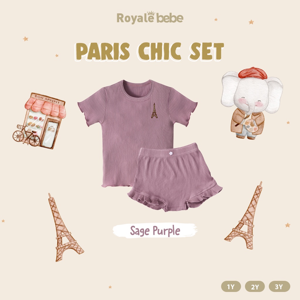 Royale Bebe Paris Chic Set Setelan Anak Perempuan 1-3 Tahun