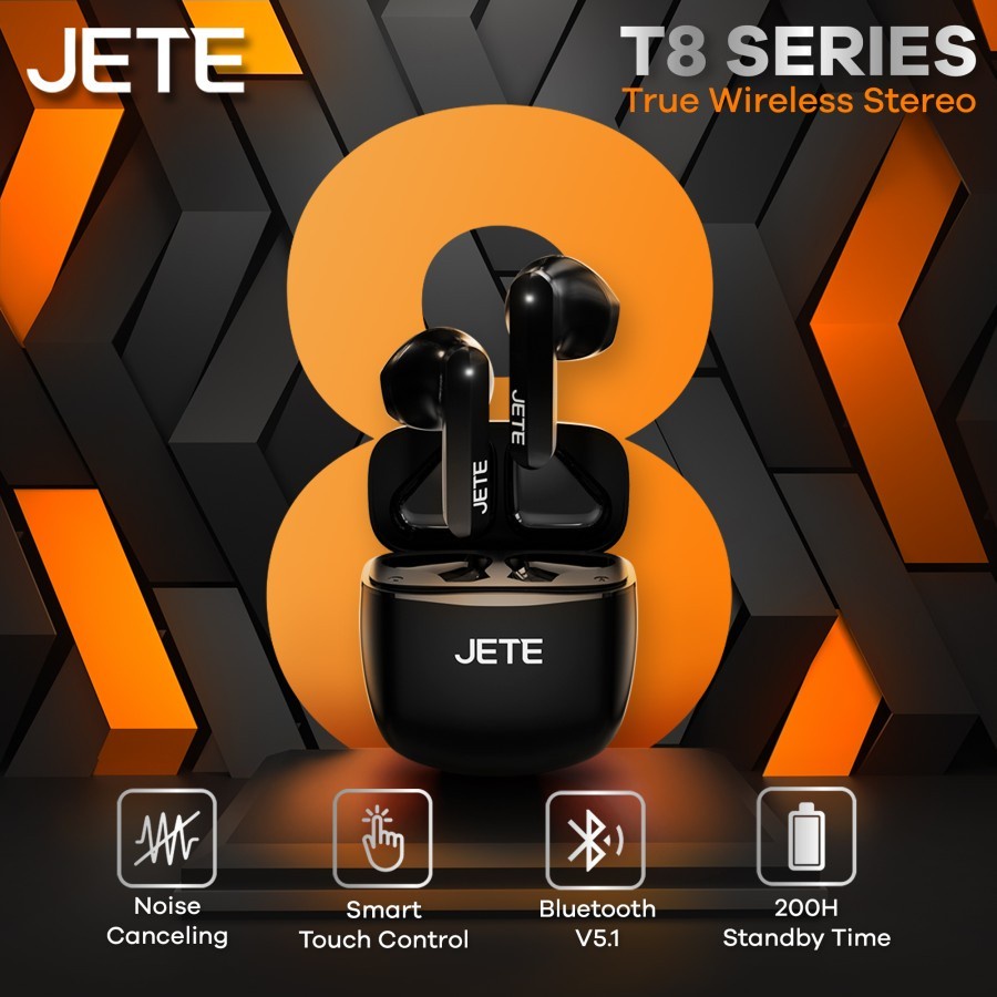 JETE T8 TWS Earbuds, Handsfree Bluetooth V5.1