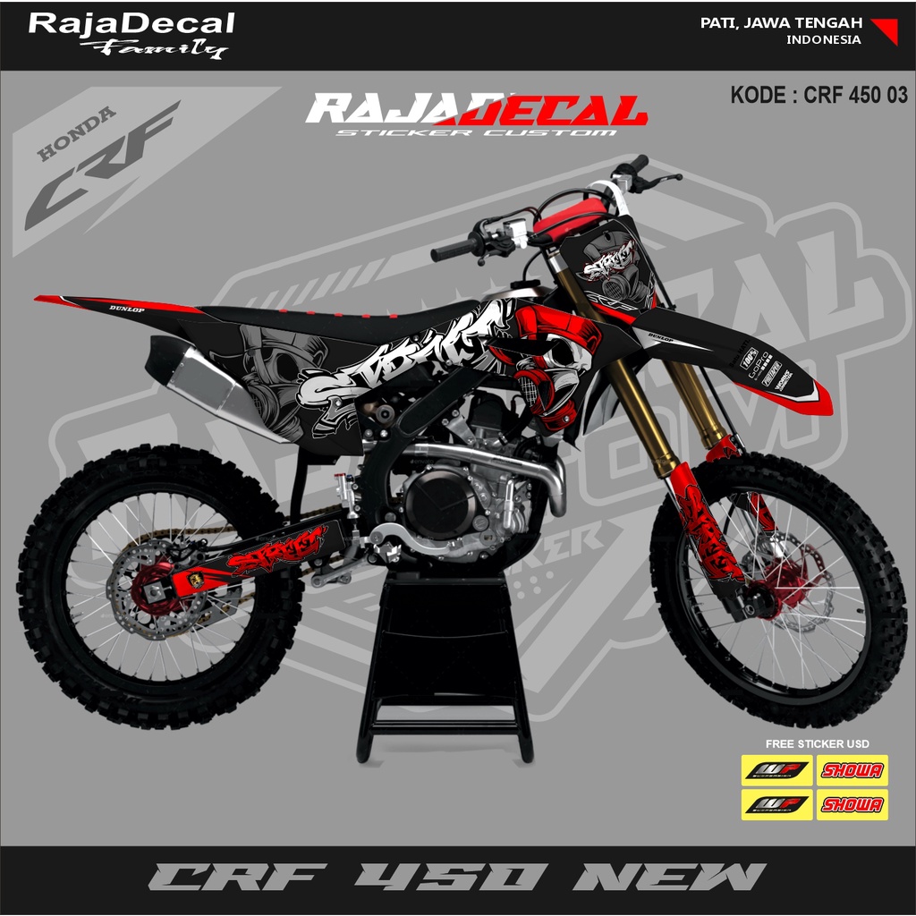 Decal Sticker CRF 450 Fullbody Stiker Dekal CRF 450 Motif Disain Graffiti CRF 450 02