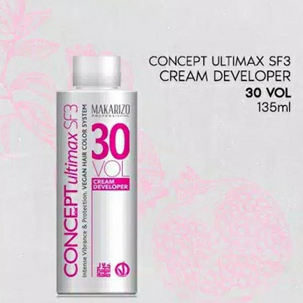 Makarizo Professional Concept Ultimax Cream Developer SF3 2 10 20 30 40 Volume Bottle 135 mL_Cerianti