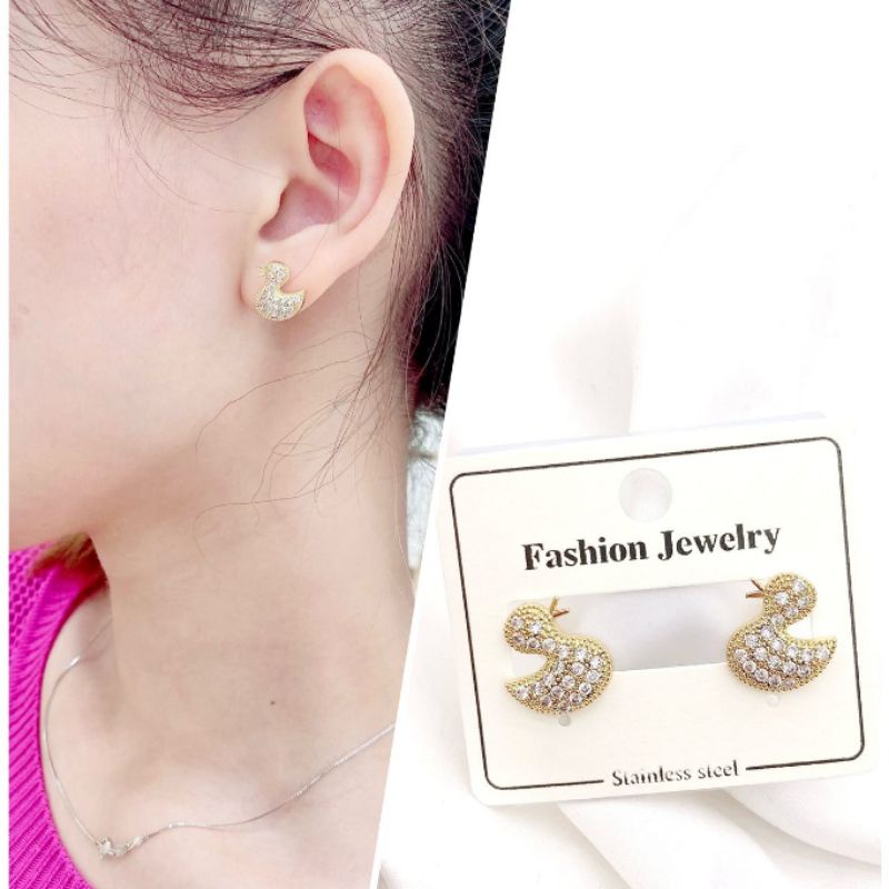 Anting Premium Lapis Silver925 perak Premium Quality Anti karat Giwang Sterling silver perak Platgold tidak karatan S887
