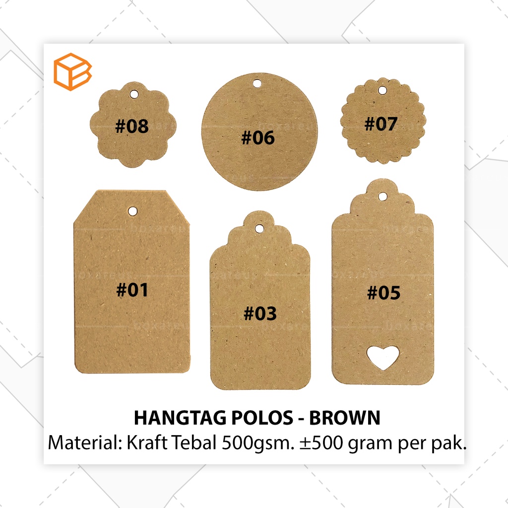 Hangtag Kraft, Hang Tag, Label Harga, Label Baju - HTK