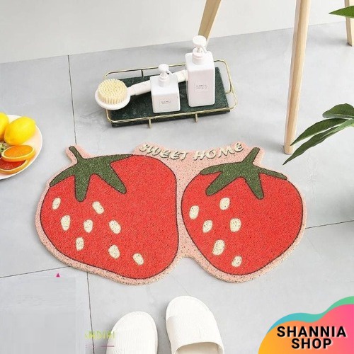 C11  KESET BIHUN MOTIF BUAH - BUAHAN UNTUK DAPUR DAN KAMAR 40 X 60 CM BAHAN MIE PVC