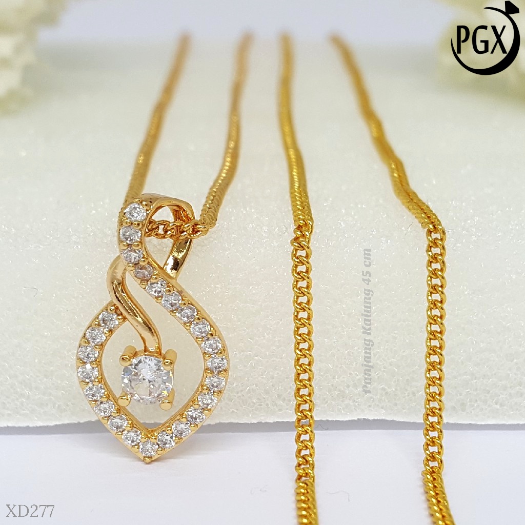 PGX Kalung Wanita Xuping Aksesoris Fashion Perhiasan Lapis Emas XD277