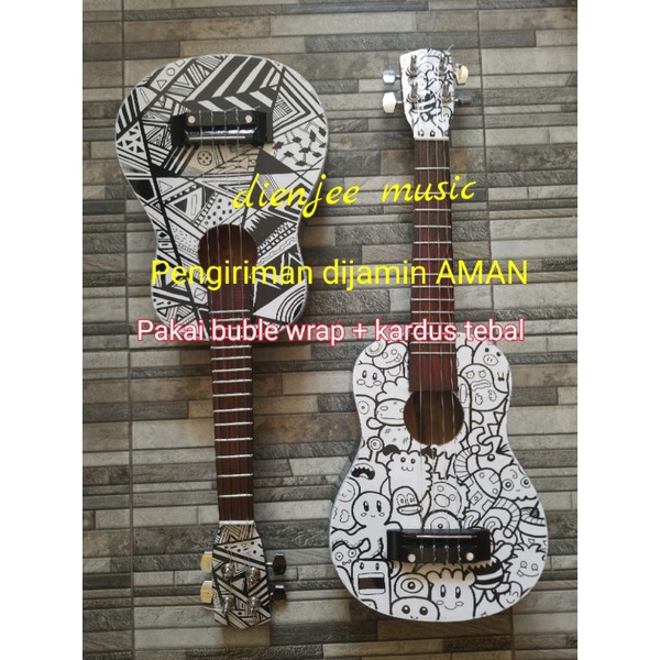 UKULELE/GITAR UKULELE MOTIF/ukulele kentrung karakter kartun