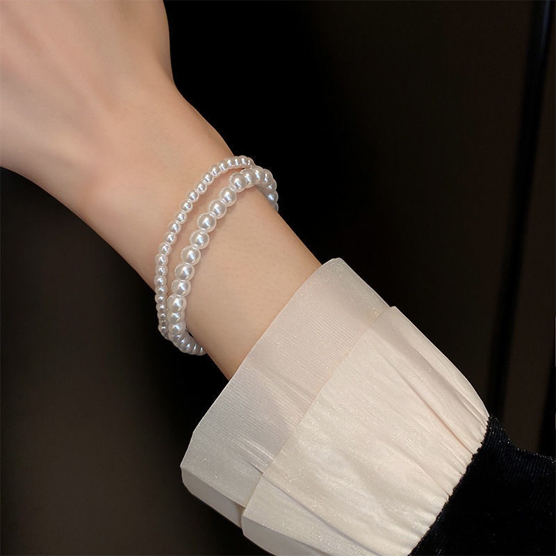 Gelang Mutiara Imitasi Bahan Resin Untuk Wanita