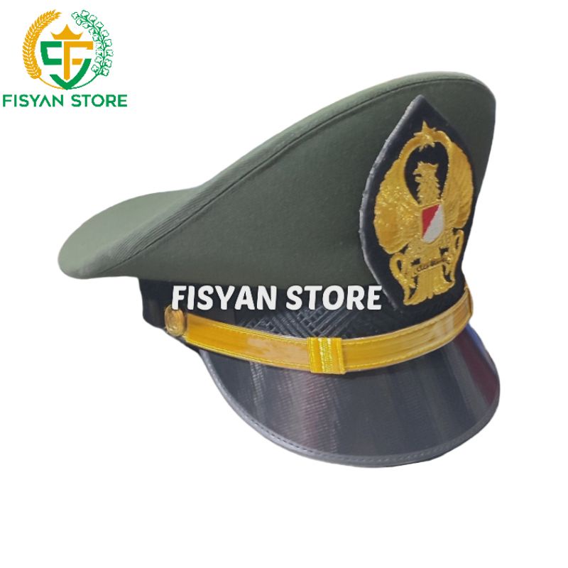 Topi Pet PDU Pama TNI AD | Topi Pet TNI AD