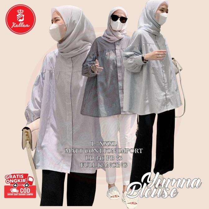 PROMO Blouse Wanita Lengan Panjang Korea Jumbo Baju Atasan Wanita Blouse