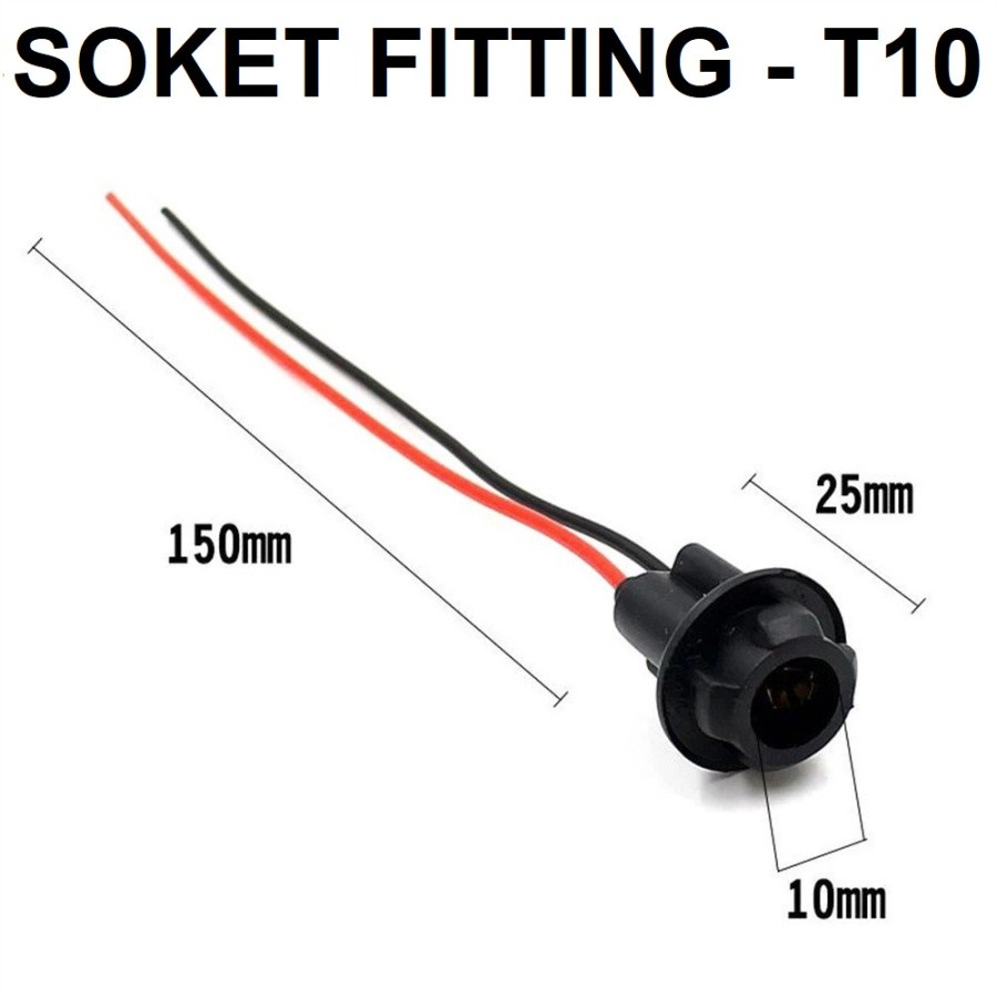 Fitting T10 Socket Soket Dudukan Tancep Colok Lampu Led Bohlam T10 Universal lampu senja &amp; lampu sen