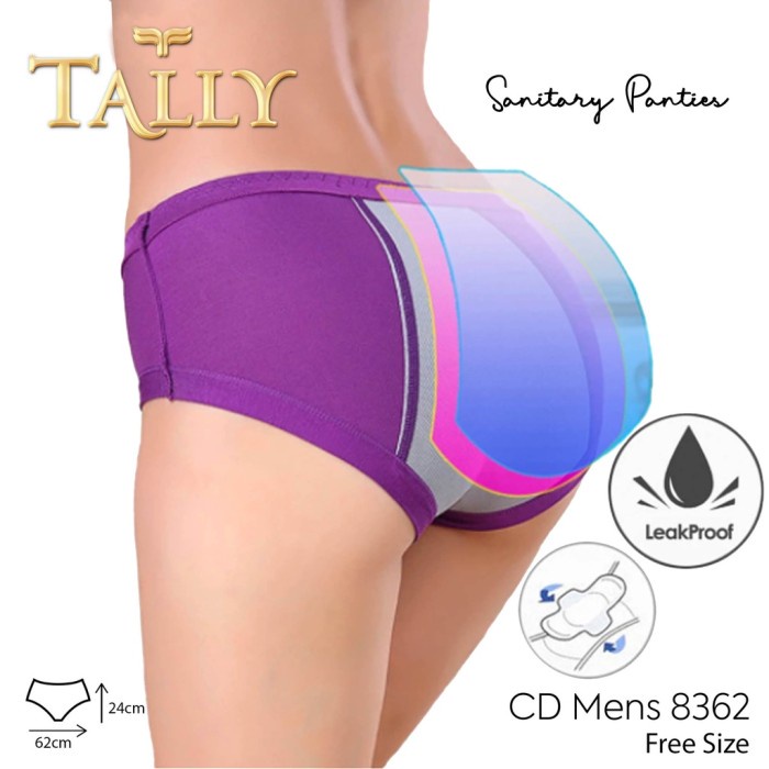 Terbaik Tally Cd Wanita Mentruasi Katun 8362 Anti Tembus Fit To L-Xl