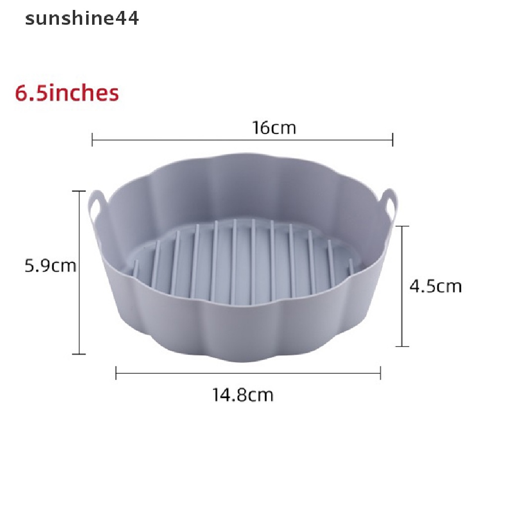 Sunshine 1PC Panci Air Fryer 6.5 &quot;Bahan Silikon Anti Lengket Dapat Dipakai Ulang