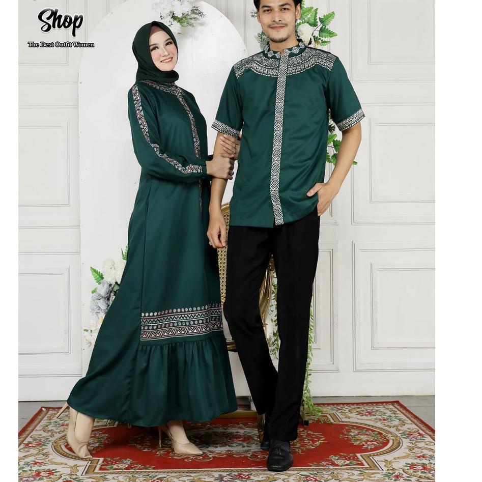 Paling Diminati Gamis Couple Raradisa Pasangan Terbaru Kekiniian//Gamis Couple Toyobo Bordir Mix Pay