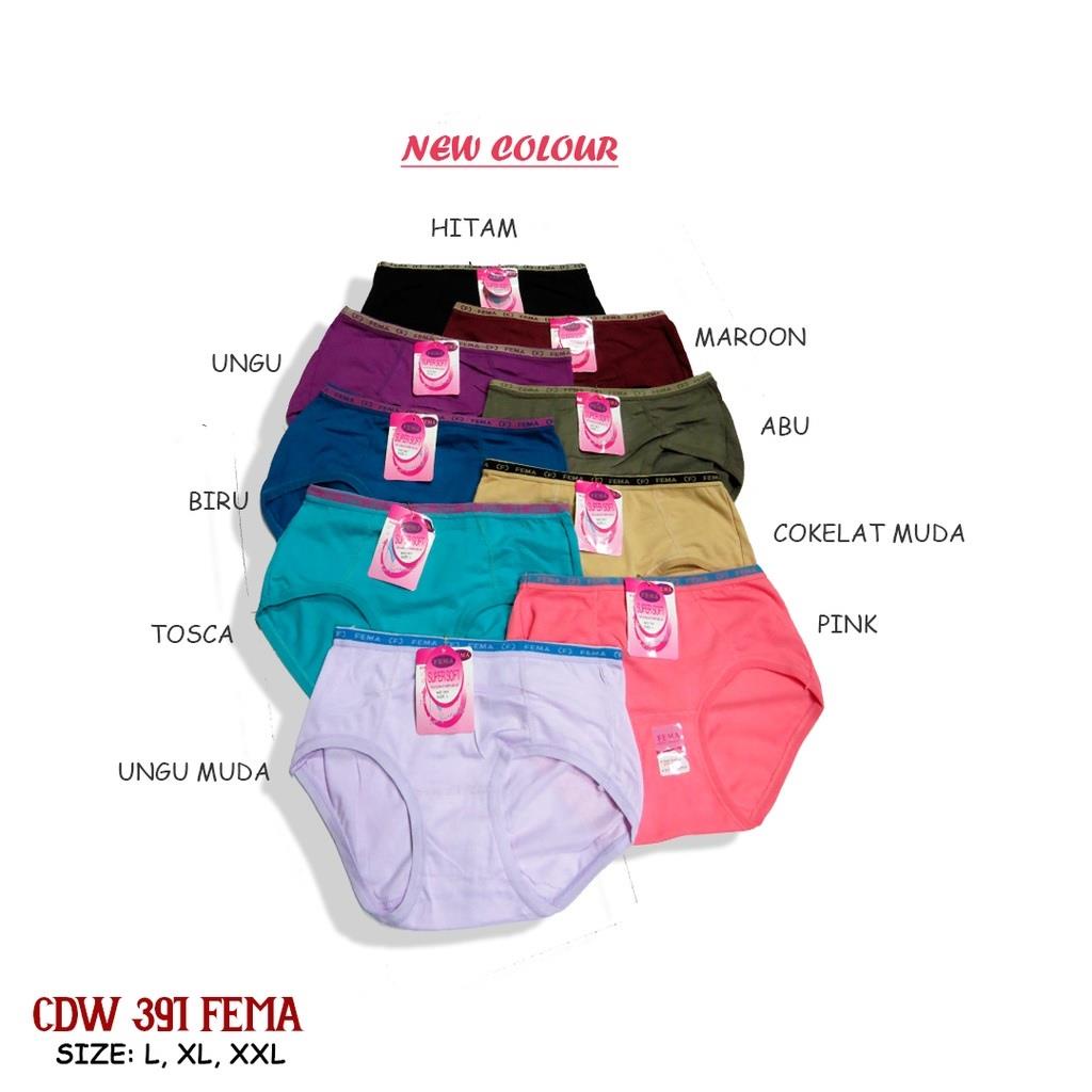 LS 883 - Celana Dalam Wanita FM361364 Supersoft Elastis Underware Bahan Katun CD Dalaman Wanita Polos Sempak