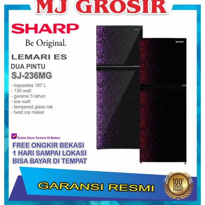 Kulkas Sharp Sj 236 Mg Lemari Es 2 Pintu Sj236Mg Sj 236Mg Shine