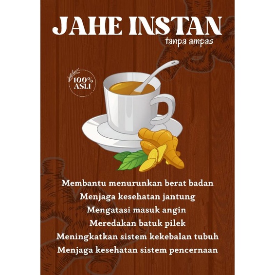 

JAHE INSTAN TANPA AMPAS 100% ASLI
