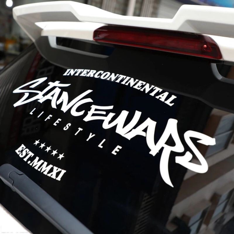 Stiker STANCEWARS sticker cutting CAR JDM