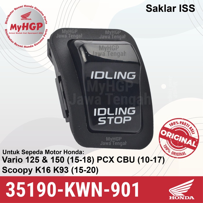 Saklar ISS Vario PCX Scoopy 35190-KWN-901 35190KWN901 Tombol Switch