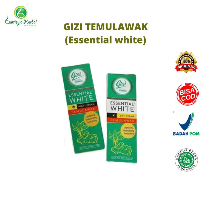 CREAM ESSENTIAL WHITE GIZI TEMULAWAK/ CREAM TEMULAWAK AMAN BPOM
