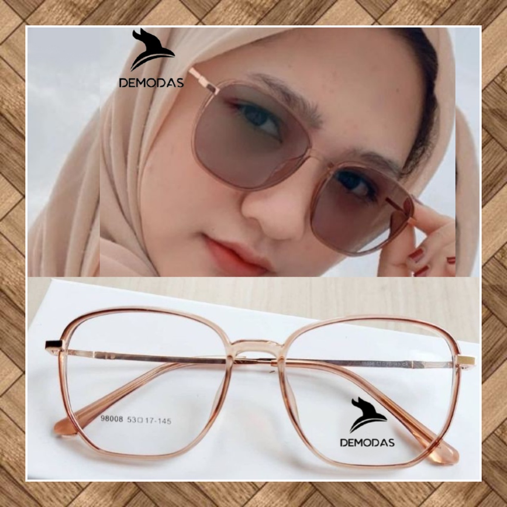 Kacamata Lensa Photocromic lensa blueray lensa bluecromic lensa anti radiasi Minus / Normal 98008 Demodas Glasses