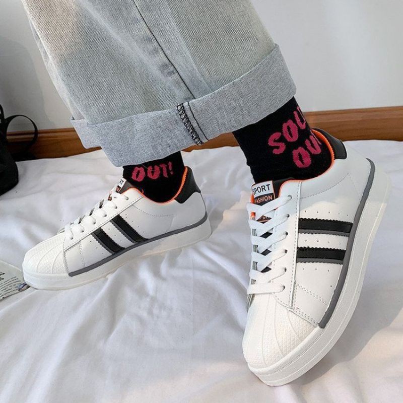 SNEAKERS IMPORT WANITA 1092 Two Stripes Cloud Sneakers