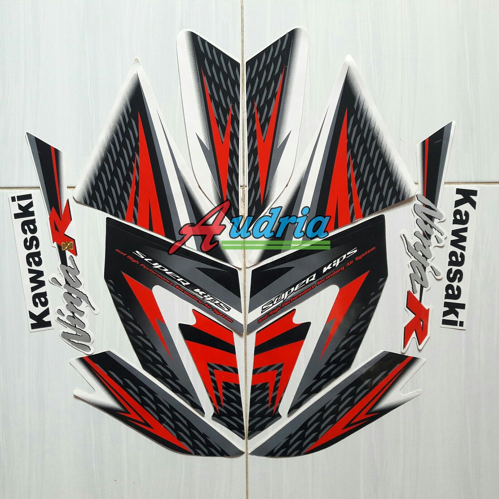 stiker Motor ninja r 2013 putih