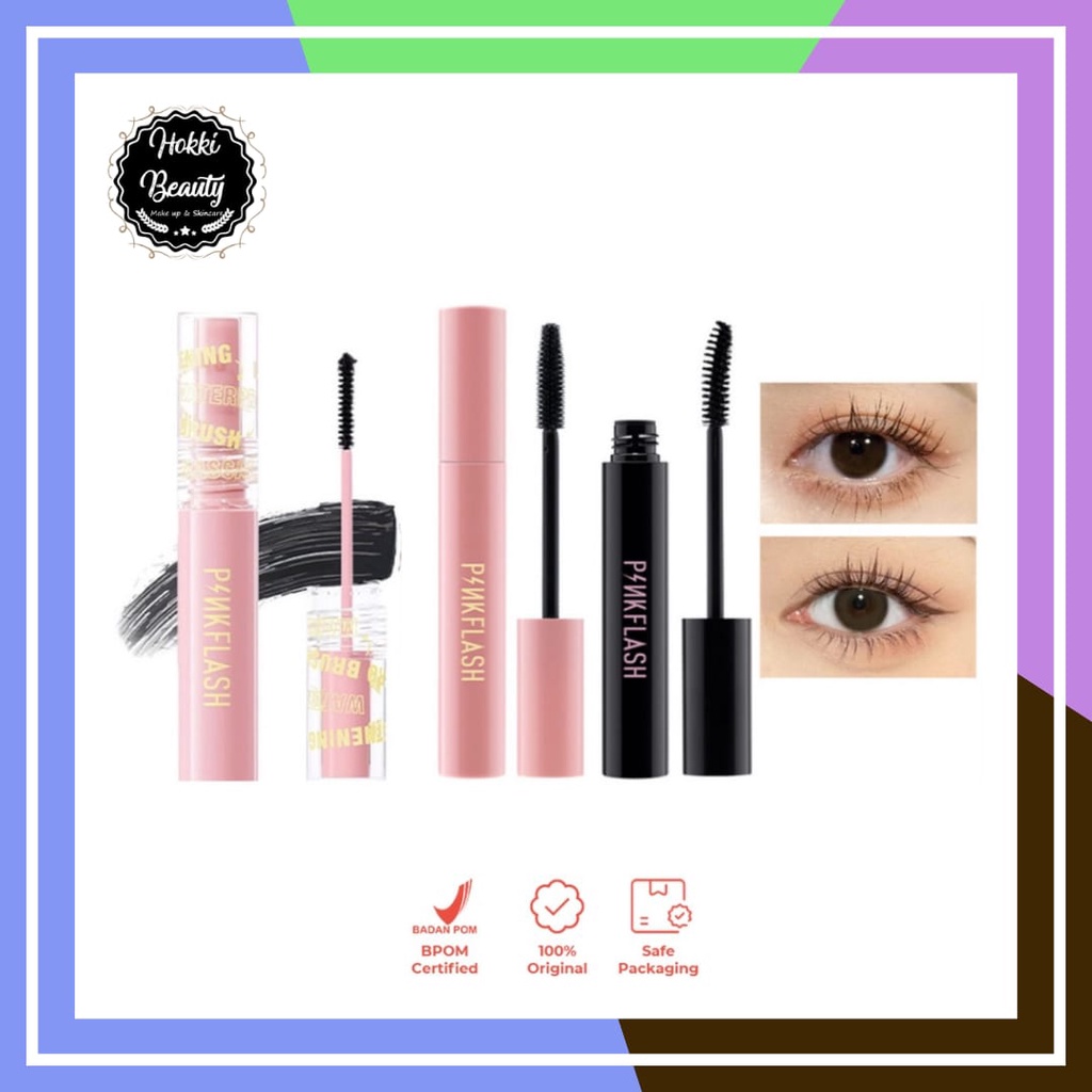 PINKFLASH (E08 - E10) OhMyWink Maskara Day &amp; Night Lengthening Volume Waterproof Longlasting Mascara - Length Curled Maskara Ultrathin Fibre Waterproof Limitless Eyelash Skinny