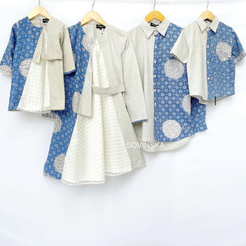 Sovinska set couple/Baju couple dewasa+anak/Sarimbit keluarga