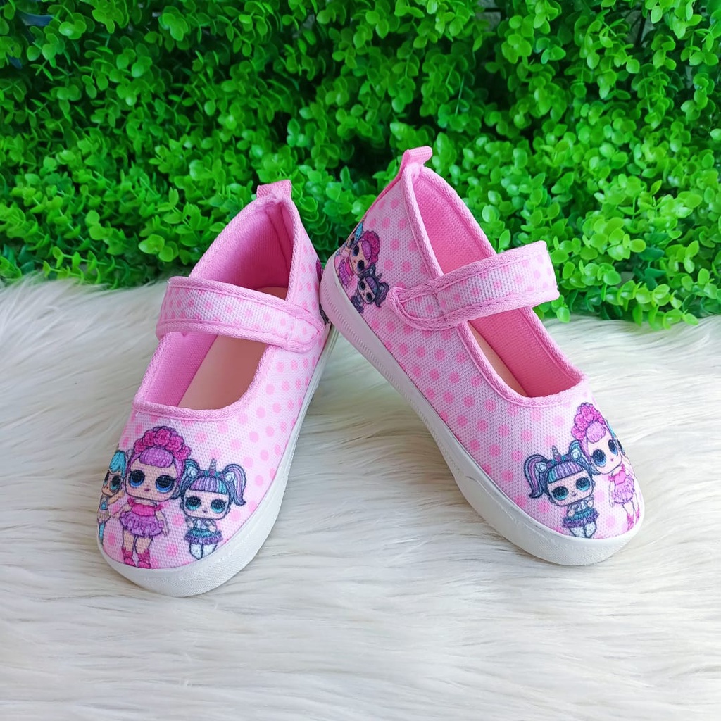 Sepatu Slip-on Perekat Anak Perempuan L1 Pink