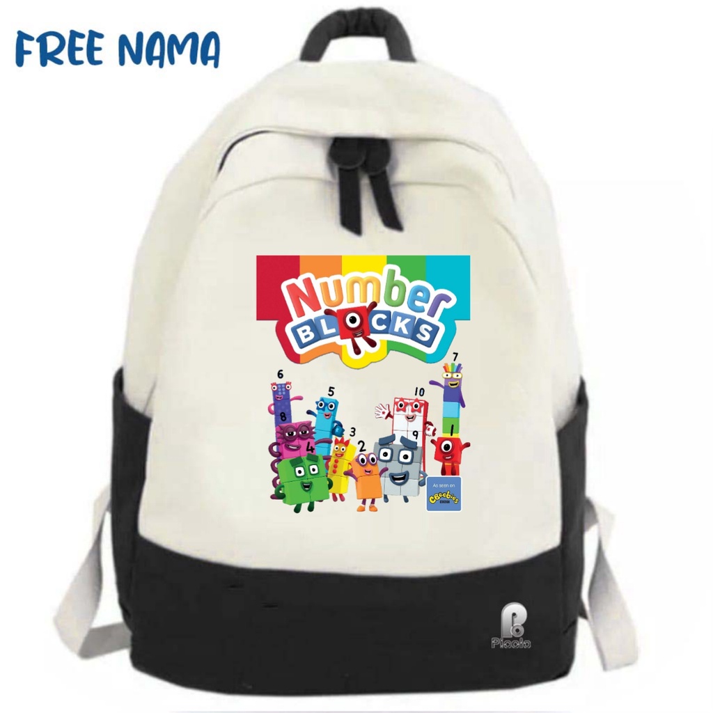Tas sekola anak SD backpack number blocks tas anak nomber