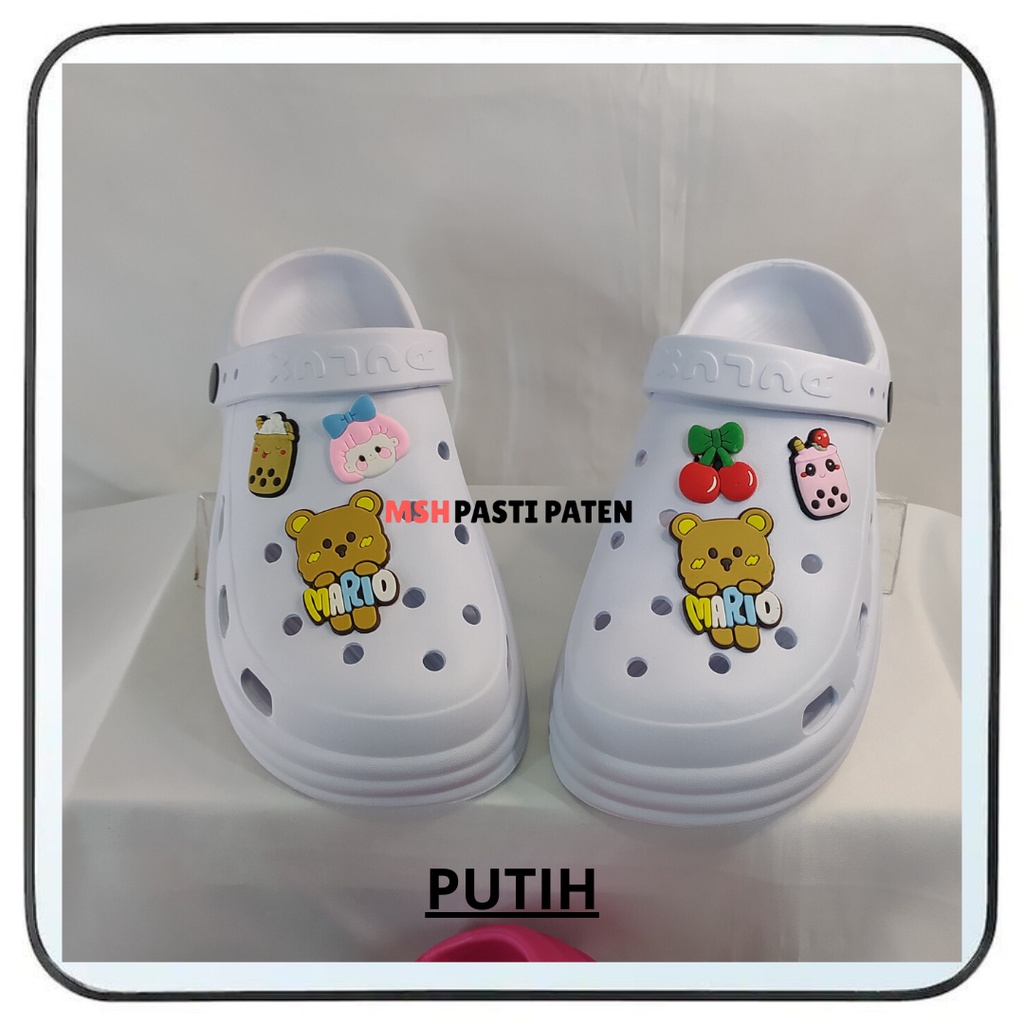 Sandal Baim Eva Rubber Wanita Sandal wedges Dulux Ori