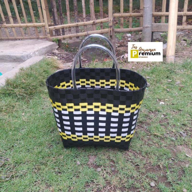 (UK 3) Tas Anyaman Motif Pagar/ Tas belanja/tas hajatan/Tas Souvenir