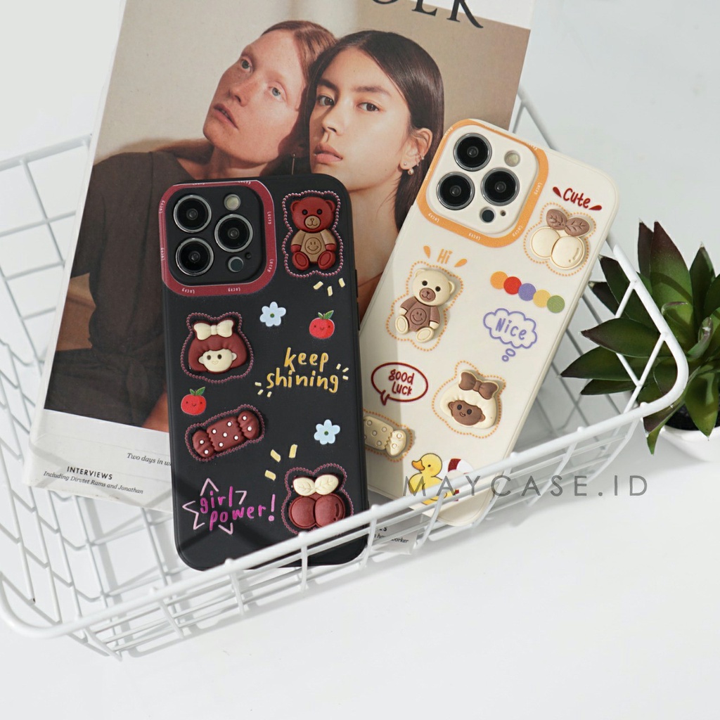 Softcase 3D Boneka Timbul [3D8] Vivo Y16 Y32 Y22 Y15S Y21 Y21S Y21A Y33S Y33T Y12 Y15 Y17 Y12S Y20 Y