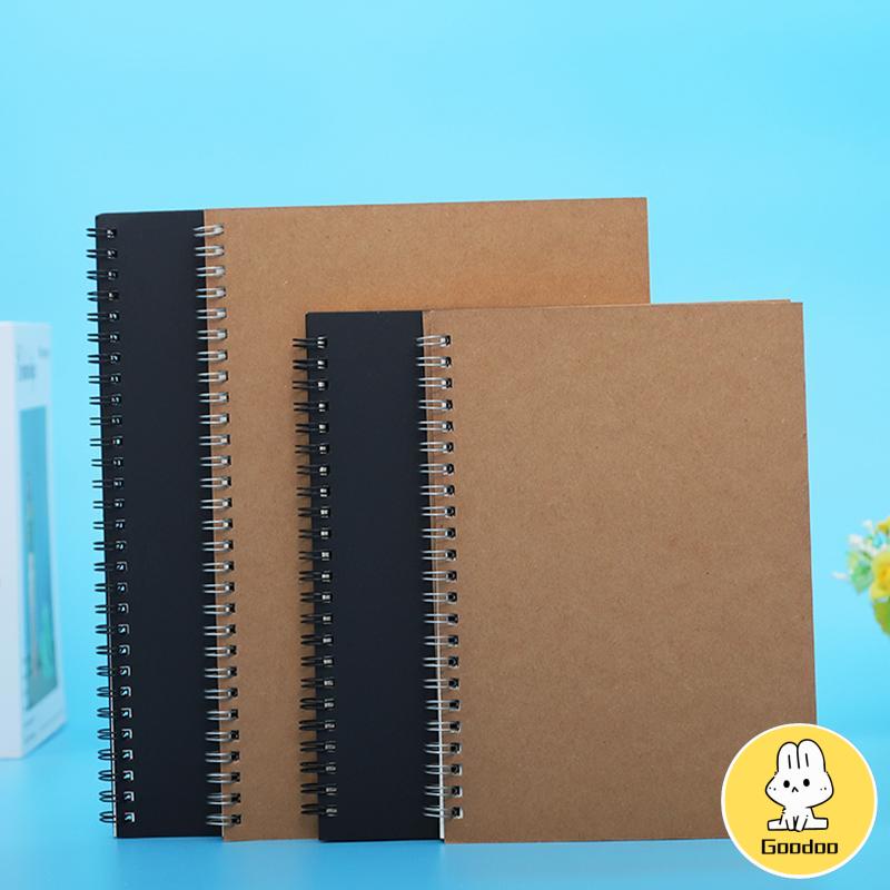 A5 Kraft Paper Coil Book Simple Student Notebook Meeting Notepad Buku Akuntansi Portabel -Doo