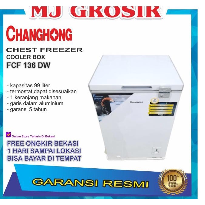 CHANGHONG CBD 105 CHEST FREEZER BOX 100 L LEMARI PEMBEKU 100 LITER