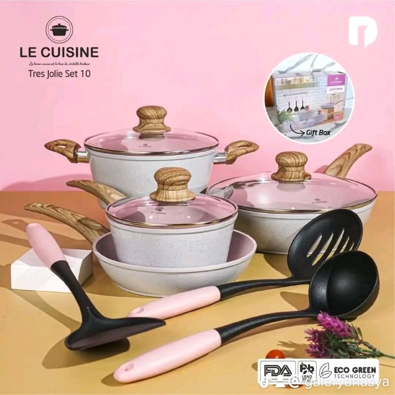 Set Cookware Anti Lengket Le Cuisine Tres Jolie