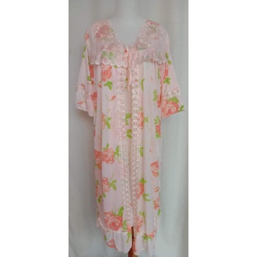 IKAYANI_STORE Baju Tidur Kimono Wanita Set Jumbo Sleepwear Big size Dress Sexy Dinas Depan Suami Ist