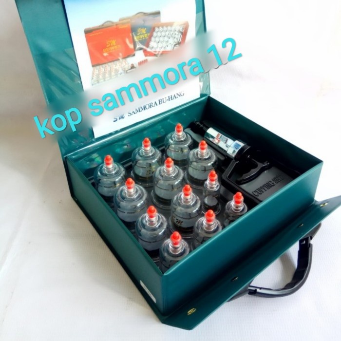 Alat Bekam Sammora 12 Kop Sammora Box Biru Kop Sammora 12