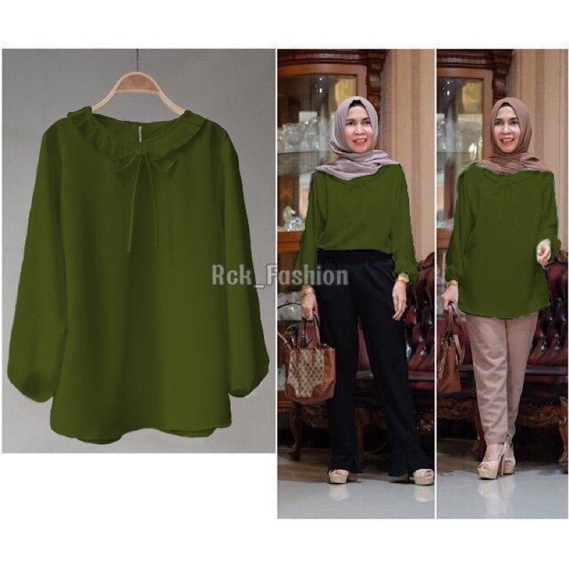 Lily Blouse Atasan/Pakaian Wanita/Atasan