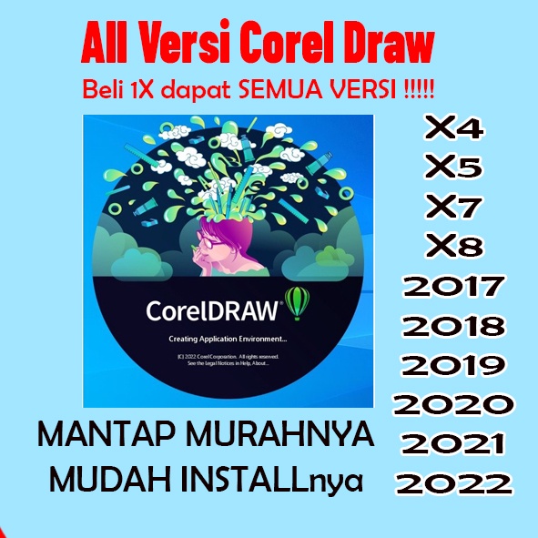 ( Dapat Semua ) COREL DRAW X7-X8-2017-2018-2019-2020-2021-2022 Full Versi Pre Aktif