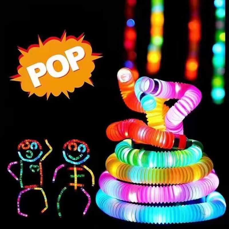 1234OS - Mainan Anak Pop Pipes / Pop Tubes Lampu LED.