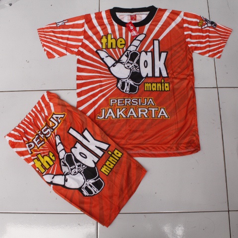 baju bola anak printing persija supoter/setelan baju bola anka persija full printing