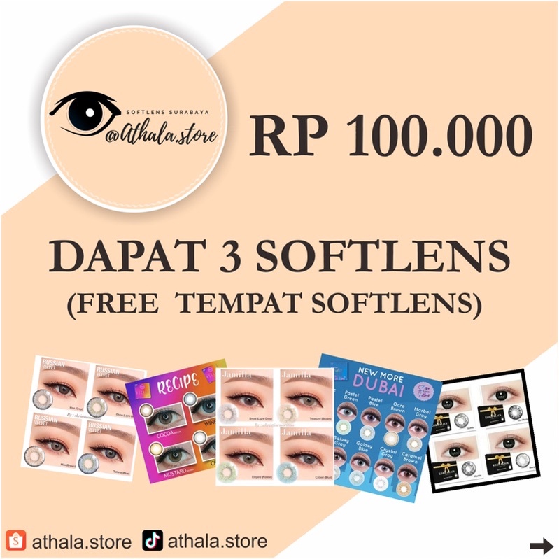 Paket murce 3pcs softlens + 6 bonus